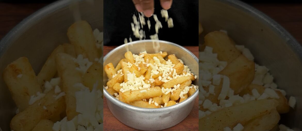 Cheesy French Fries ASMR Cooking  #shorts #food #cooking #streetfood #crunchytreats #asmr