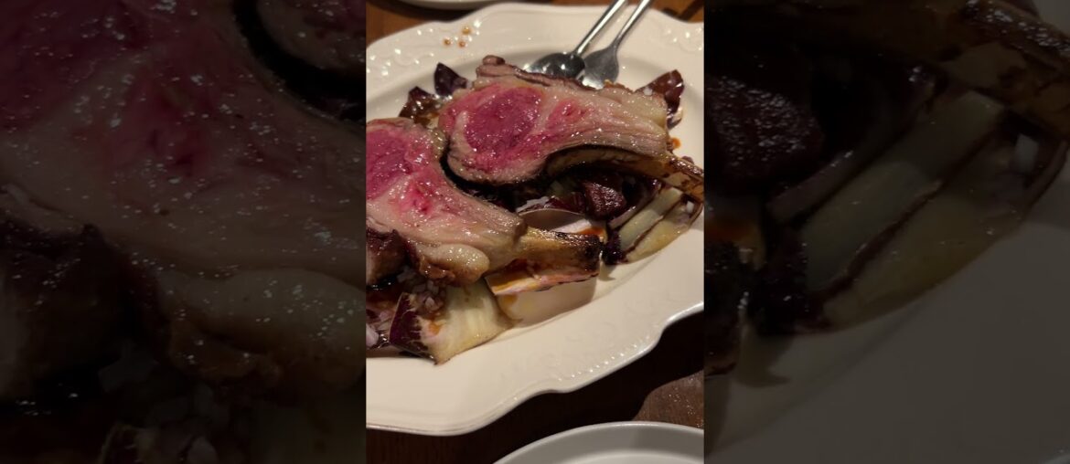 Lamb chops at Restaurant Unique in Tokyo