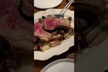 Lamb chops at Restaurant Unique in Tokyo