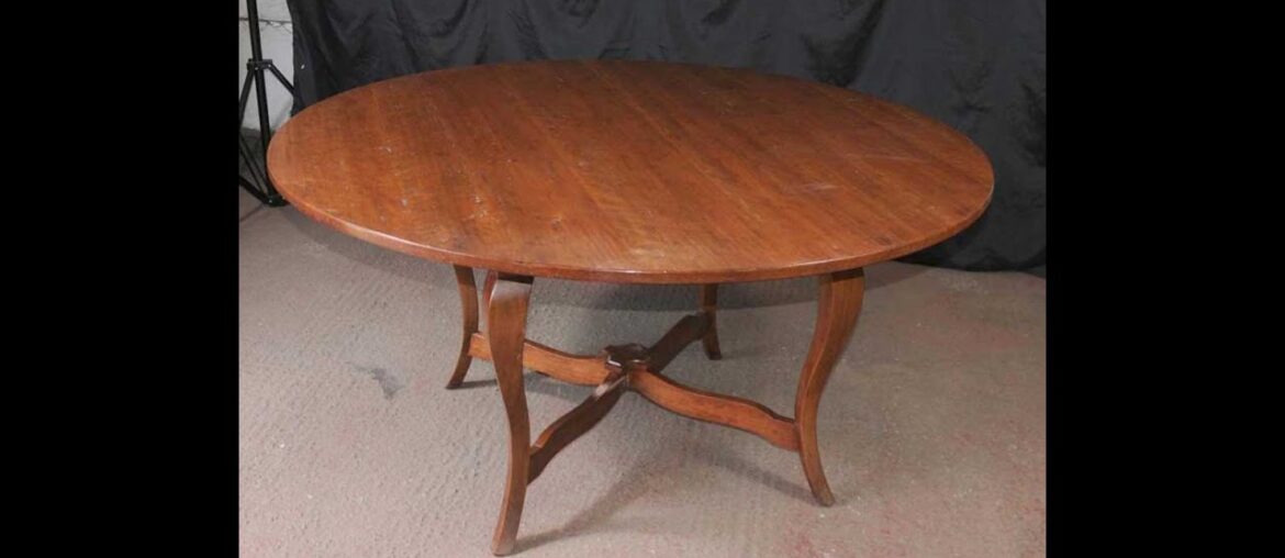 French Farmhouse Rustic Dining Table Cherry Wood