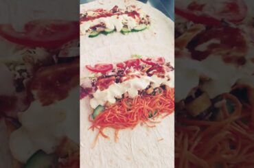 Cheese shawarma.  shawarma French fries Korean carrots