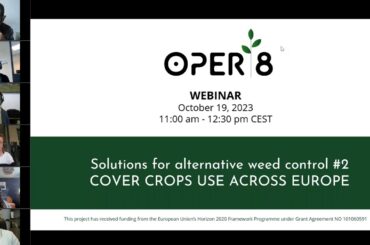 #2 - Webinar - Cover crops use across Europe Solutions for alternative weed control Oper8