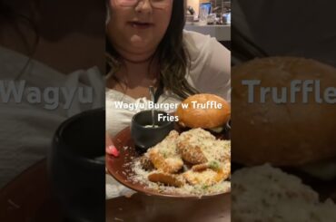 Gourmet Wagyu Burger with Truffle Fries at Prime Steak, #foody, #shorts