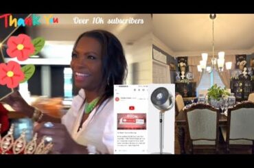 Day In the Life vlog/ Celebration Over 10k subscribers/ summer decorate with me  /Dreo Poly Fan