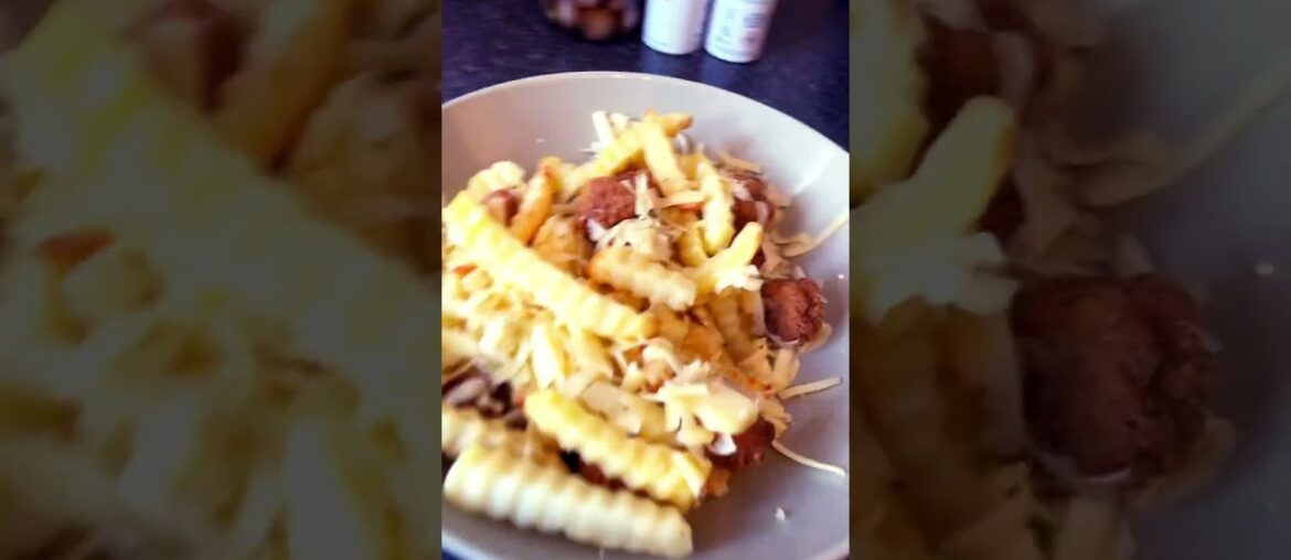 Chips and chicken with cheese on top #gourmet #music