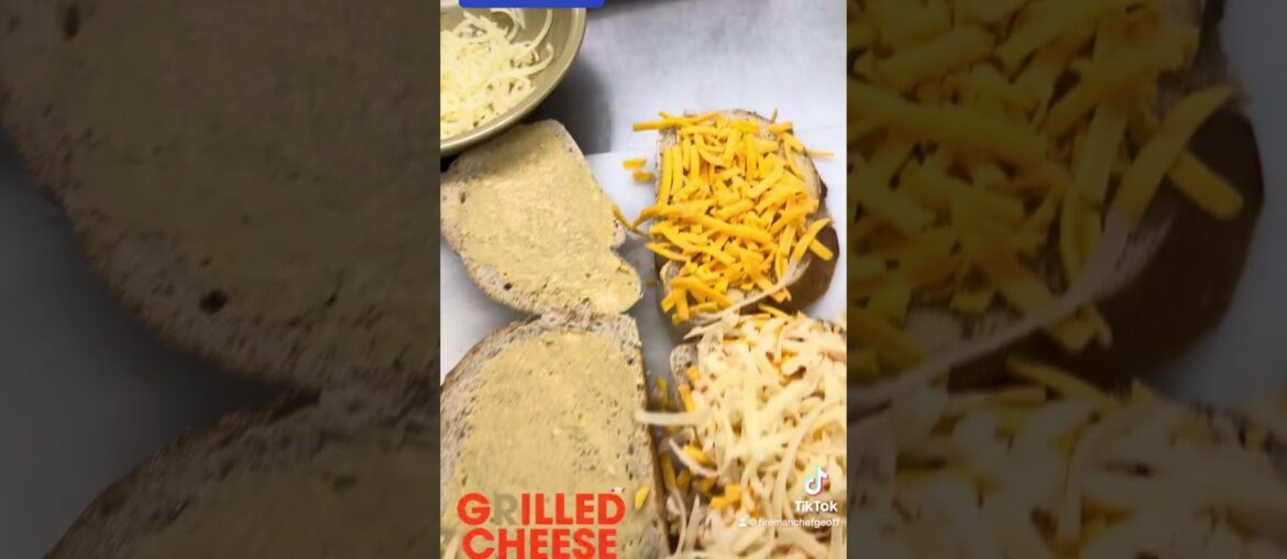 Gourmet french onion grilled cheese for lunch at the fire station along with tomato basil soup.