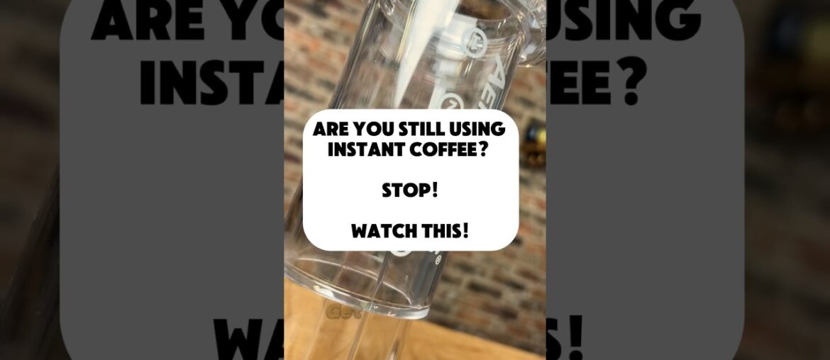 Still Using Instant Coffee? Stop! Do This Instead! #coffee #aeropress #shorts