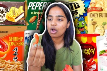 rating popular korean snacks (& trying them for the first time!!)