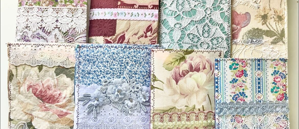 Vintage French fabric & lace journal collection Vintage French fabric & lace journal collection