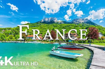 FLYING OVER FRANCE (4K UHD) - Soothing Music Along With Beautiful Nature Video - 4K Video Ultra HD
