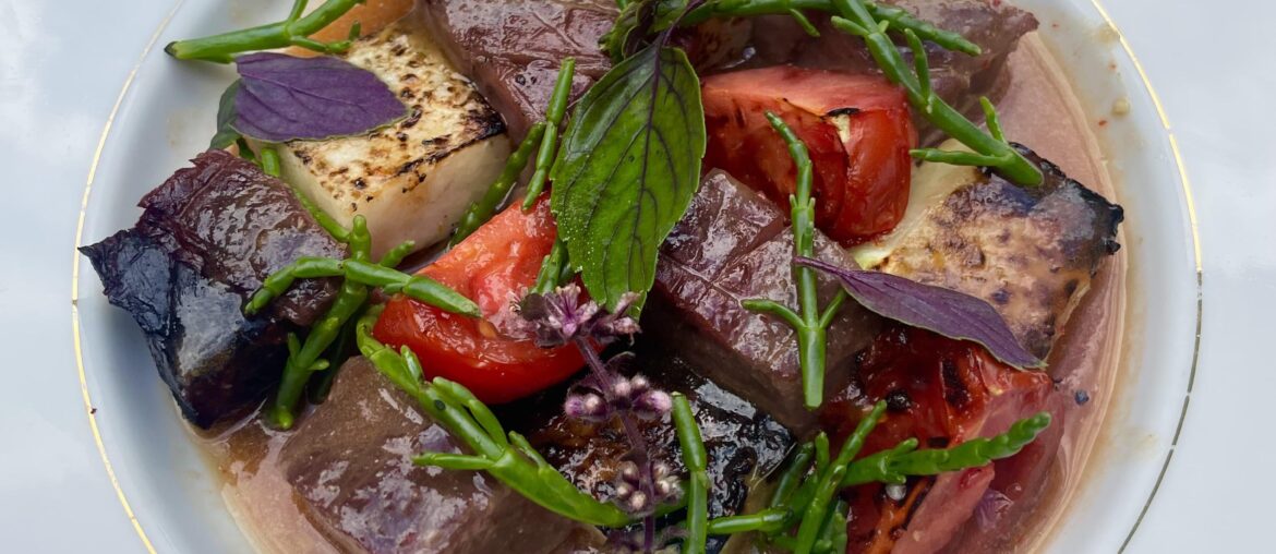 Smoked Tuna and Kohlrabi with Tomatoes in Berlin