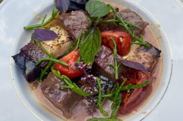 Smoked Tuna and Kohlrabi with Tomatoes in Berlin