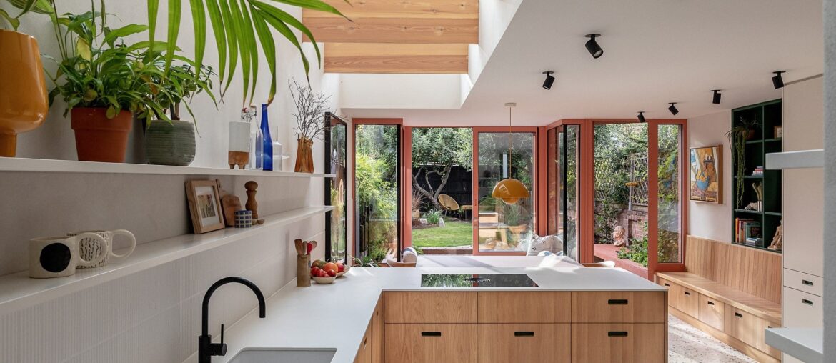 Kitchen and dining space extension added to a Victorian terrace house, Newington Green, London, UK [2364x1576]