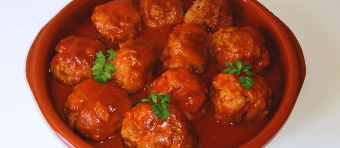 Homemade Meatballs Cooked In Homemade Tomato Sauce