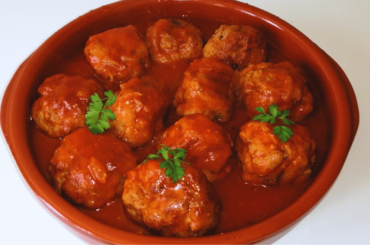 Homemade Meatballs Cooked In Homemade Tomato Sauce