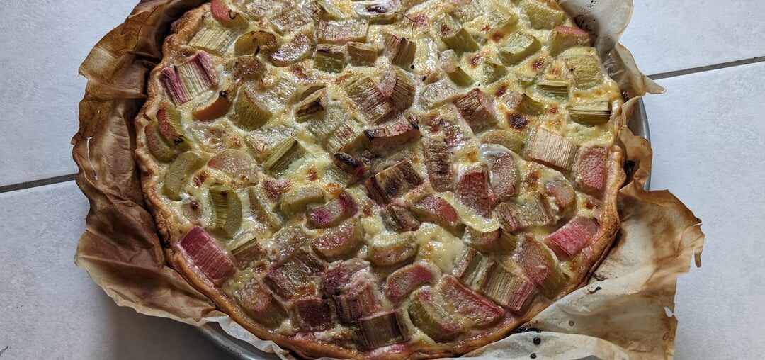 Tart with rhubarb from my garden