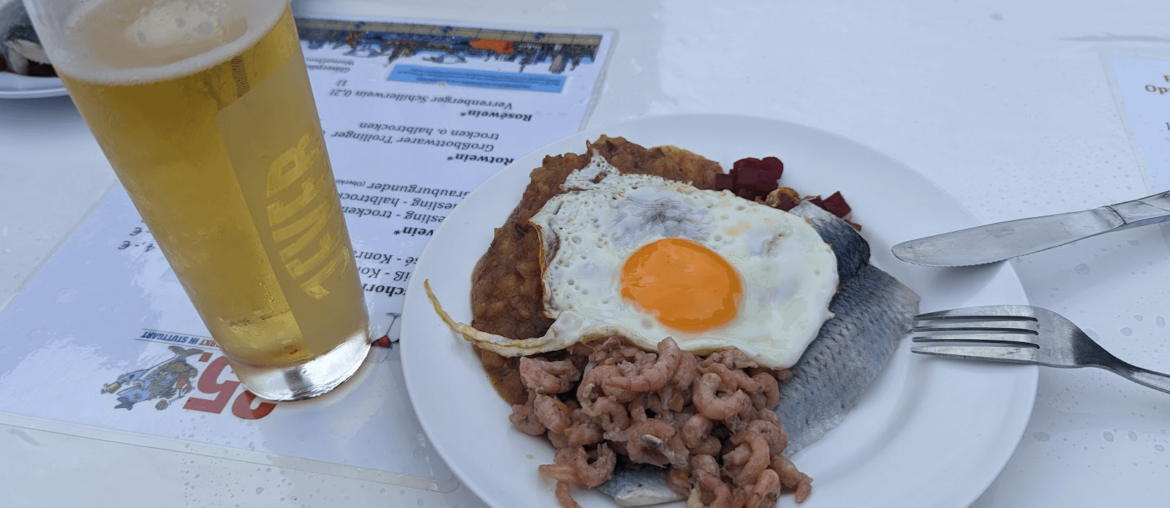 I had no idea what this dish I have ordered in Hamburger Fischmarkt Stuttgart is