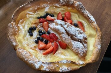 Dutch baby with fresh berries