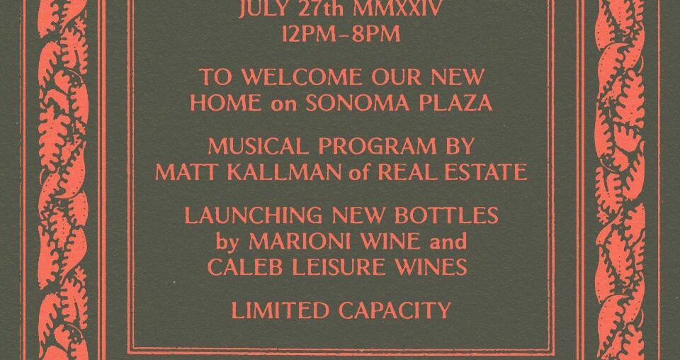 New natural wine spot opening in Sonoma