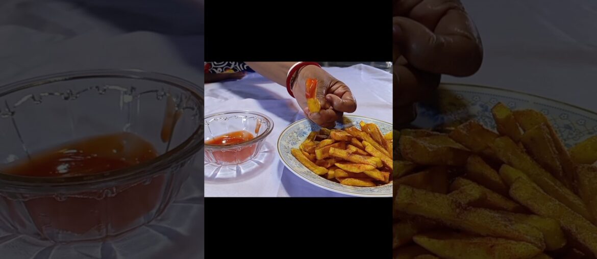 French fries.(very simple) french fry recipe. #food #shorts