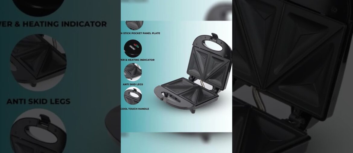 MILTON Express 800W Sandwich Toaster with Durable Die Cast Aluminium Plates |