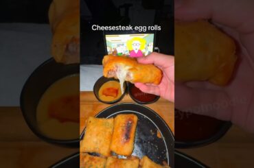 Cheesesteak Egg Rolls in my dorm room #shorts