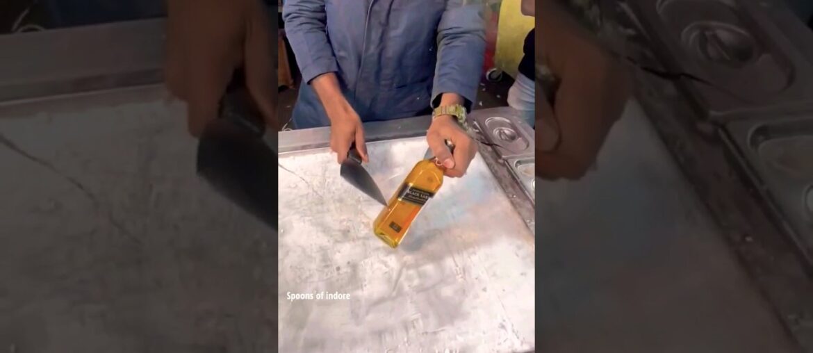 Black Level Ice Cream Roll Making #shorts #streetfood #icecream