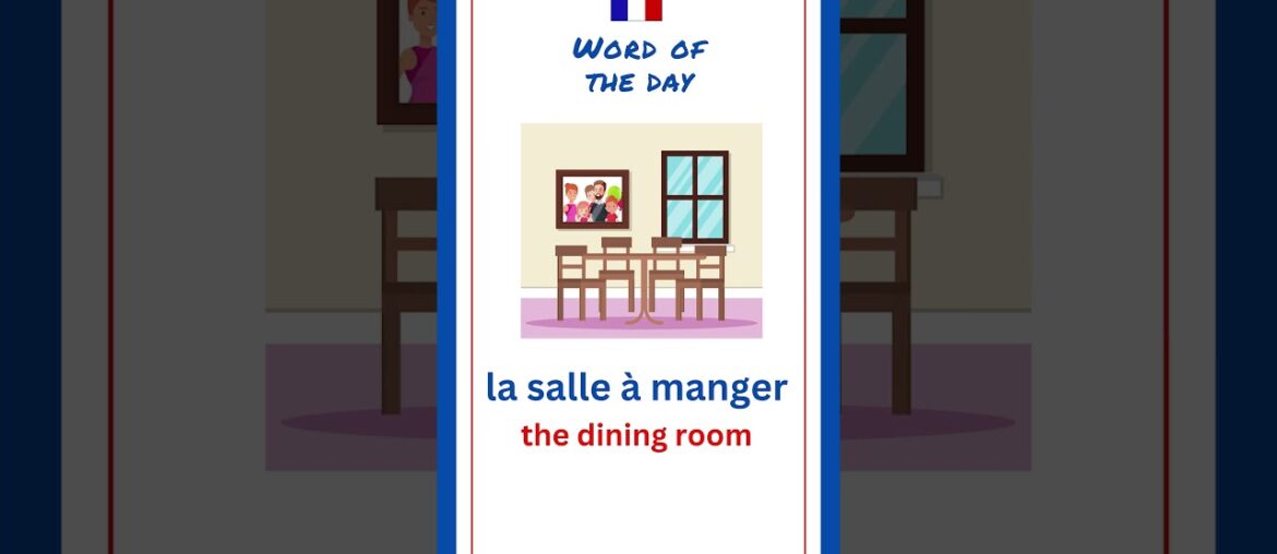 How To Say Dining Room In French | French For Beginners