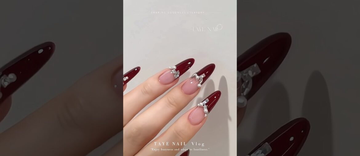 red wine french tip nails inspo #nails #nailart #naildesign #nailtutorial #nailicious