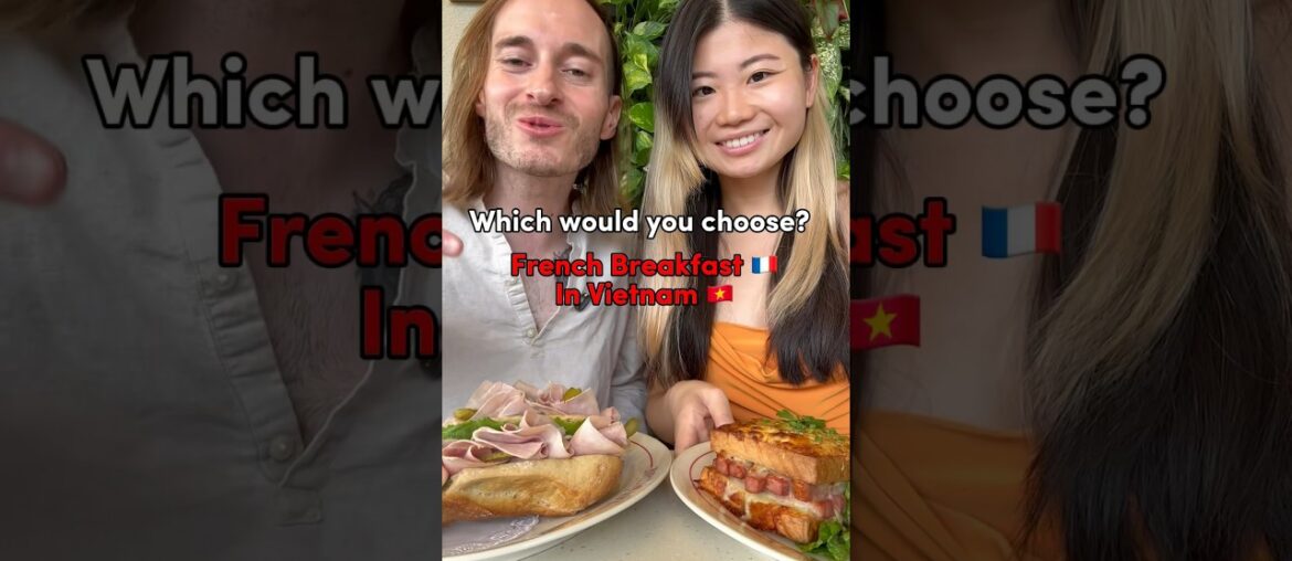 Which would you choose?? French breakfast edition #food #frenchfood #croquemonsieur #baguette