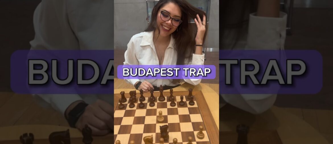 Mate in 6 moves! Budapest Trap #shorts #chess