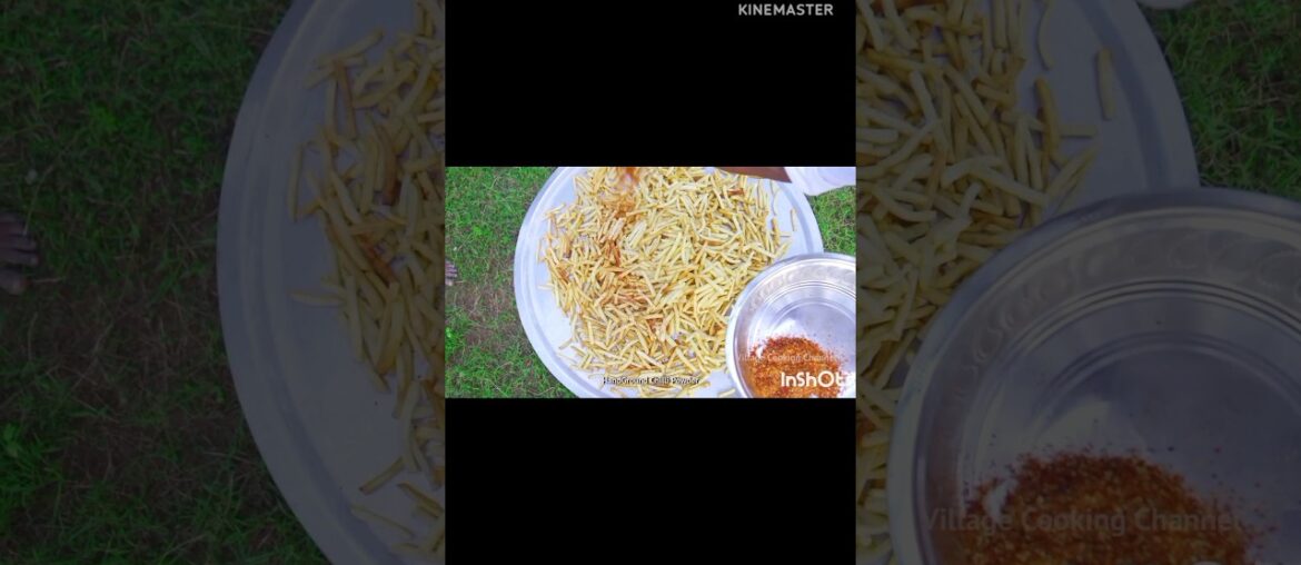 French fries making in village style #food #frenchfries #villagefood #pizza #burger #shorts