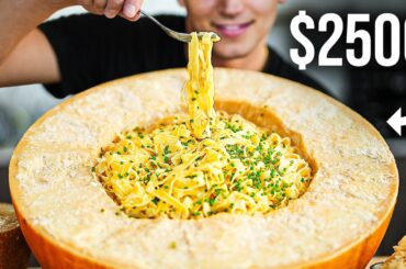 Making Pasta In A Parmesan Cheese Wheel