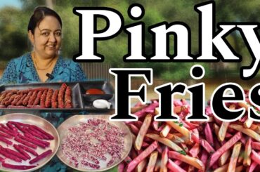 Pink Potato fries recipe | Pink potato chips | Spark Pink Fries | Rainbow french fries |