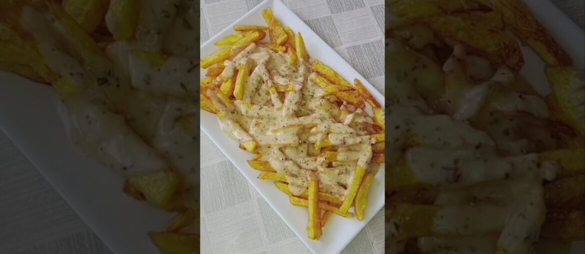 Loaded Fries Recipe With Cheese Sauce | ASMR Cooking #shorts #ytshorts #fries #snacks