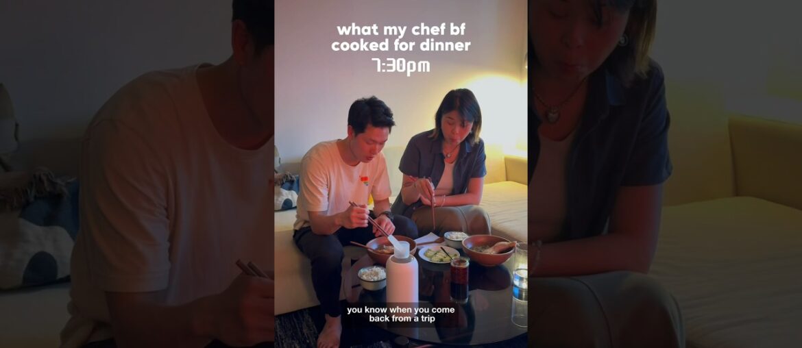 My bf makes a healthy post-vacay dinner | #cheflife