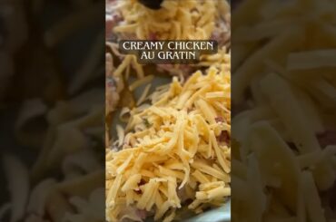 Creamy Chicken Au Gratin: Gourmet Dinner at Home #shorts
