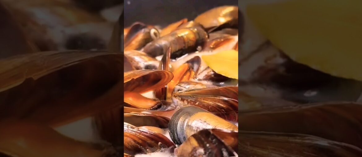Yummy Classic French Mussels,  must try food in France #food #foodie #foodlover #shorts #viral #like