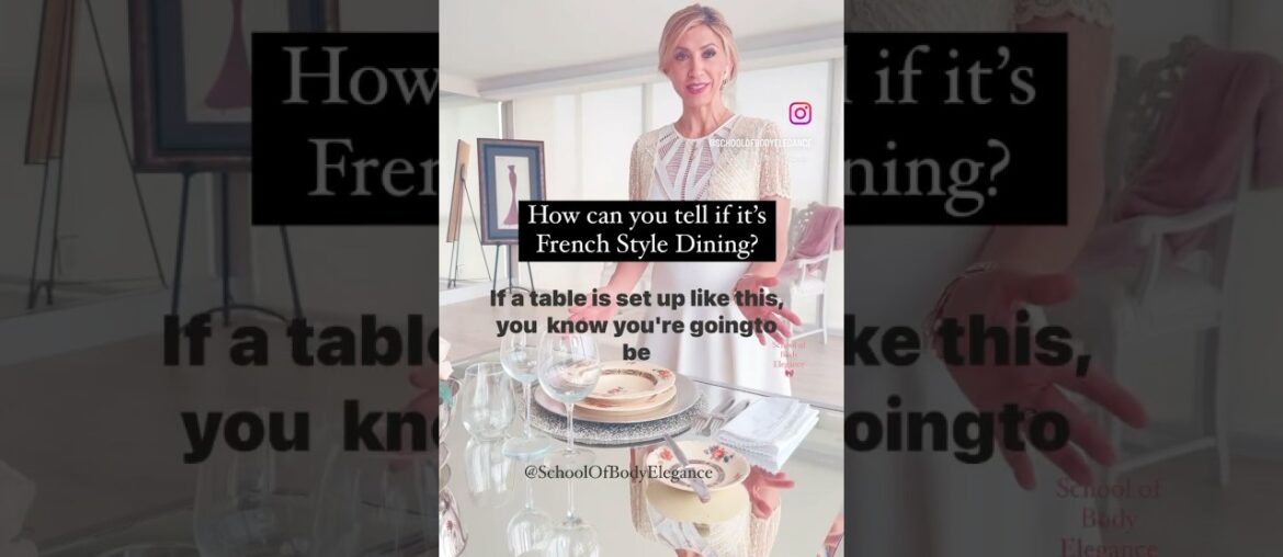 How to tell if you’ll be dining French Style? #deportment #diningetiquette #diningroomdecor