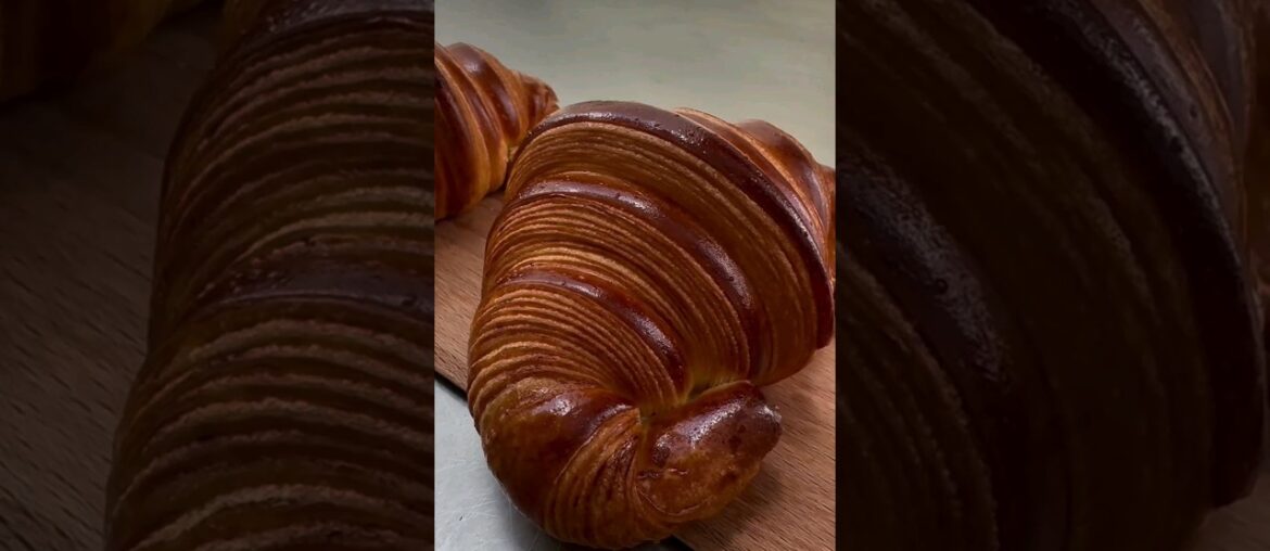 This is the process of making croissants #shorts #shortvideo