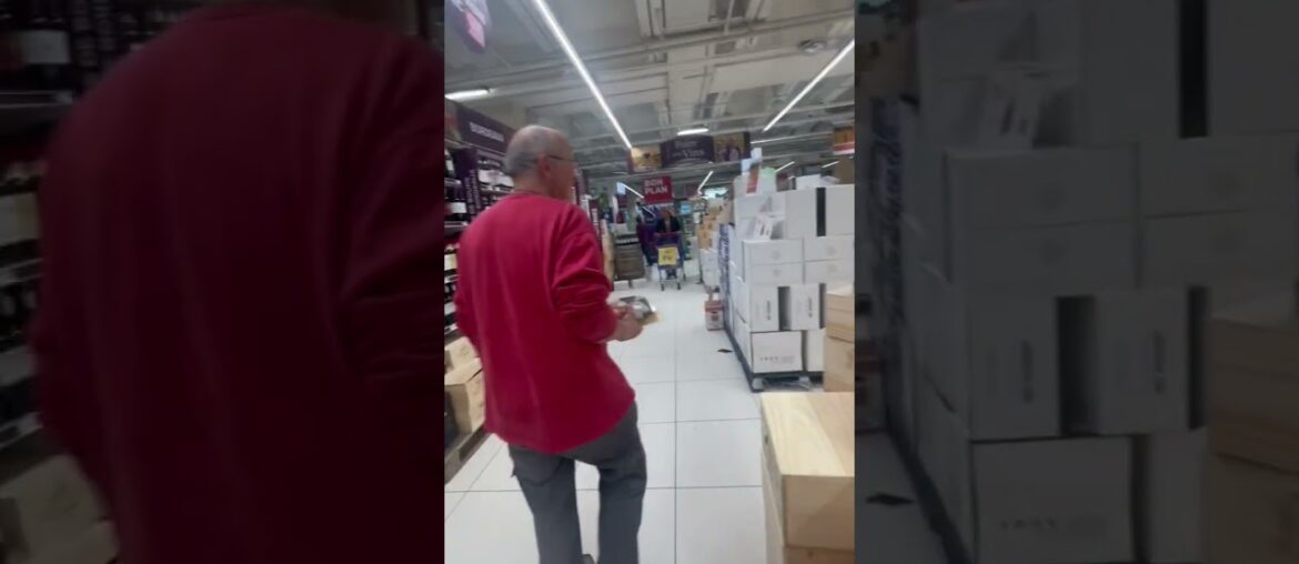 Lots of wine in the biggest Carrefour supermarket  in Paris! #parisfrance #carrefour