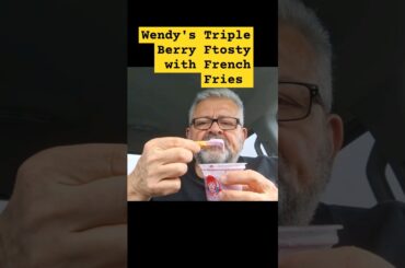 Wendy's Triple Berry Frosty French Fries review asmr mukbang chips #Wendy's #asmr #food #mukbang #7