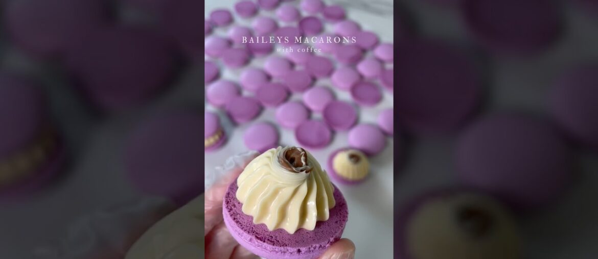 Baileys French Macarons with coffee