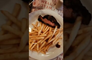 dining diaries, an asmr: j's steak frites | no menu, steak, salad, all you can eat fries | #eatau