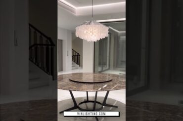 Modern French Sea-Shell Suspension Lamp for Dining Room | Vinlighting