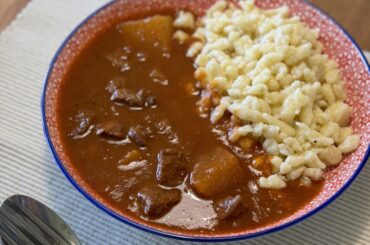 Beef Gulasch with Butternockerl
