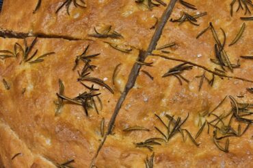 Homemade Focaccia with freshly harvested rosemary; and a Tomato Soup made from 2 kg tomatoes, about 75 ml cream and some spices