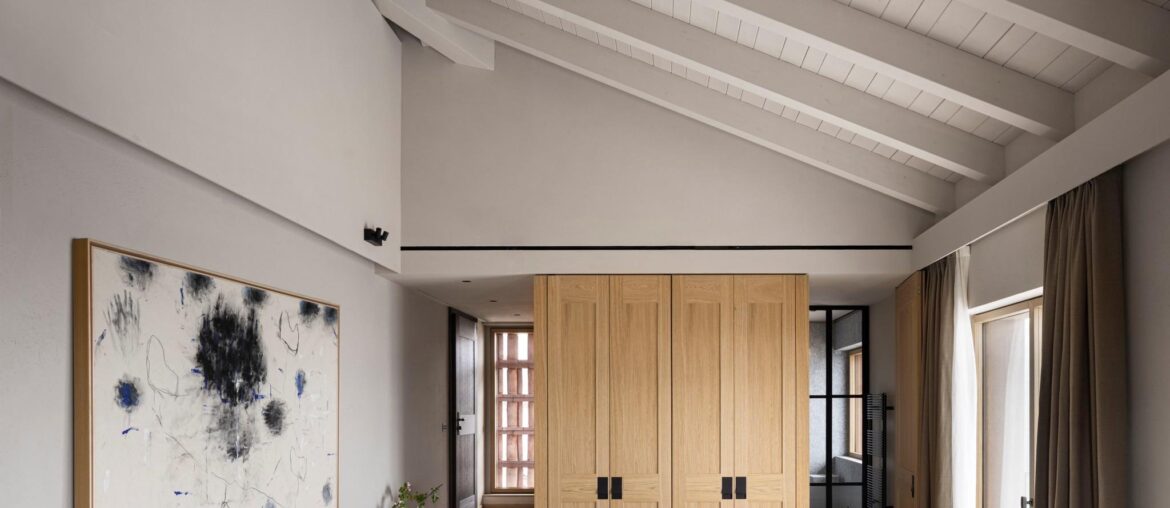 Bedroom in Casa di Langa, Alta Langa Cerretto Langhe, Italy. [2048 x 2179]