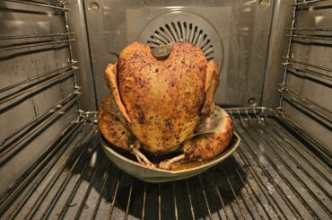 Insane rain meant no grilling out, so the chicken was "grilled" in the oven. With salad using lettuce and cucumbers from my garden
