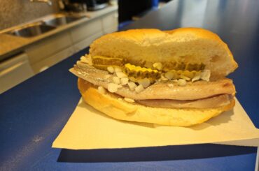 Broodje Haring With Pickle and Onion